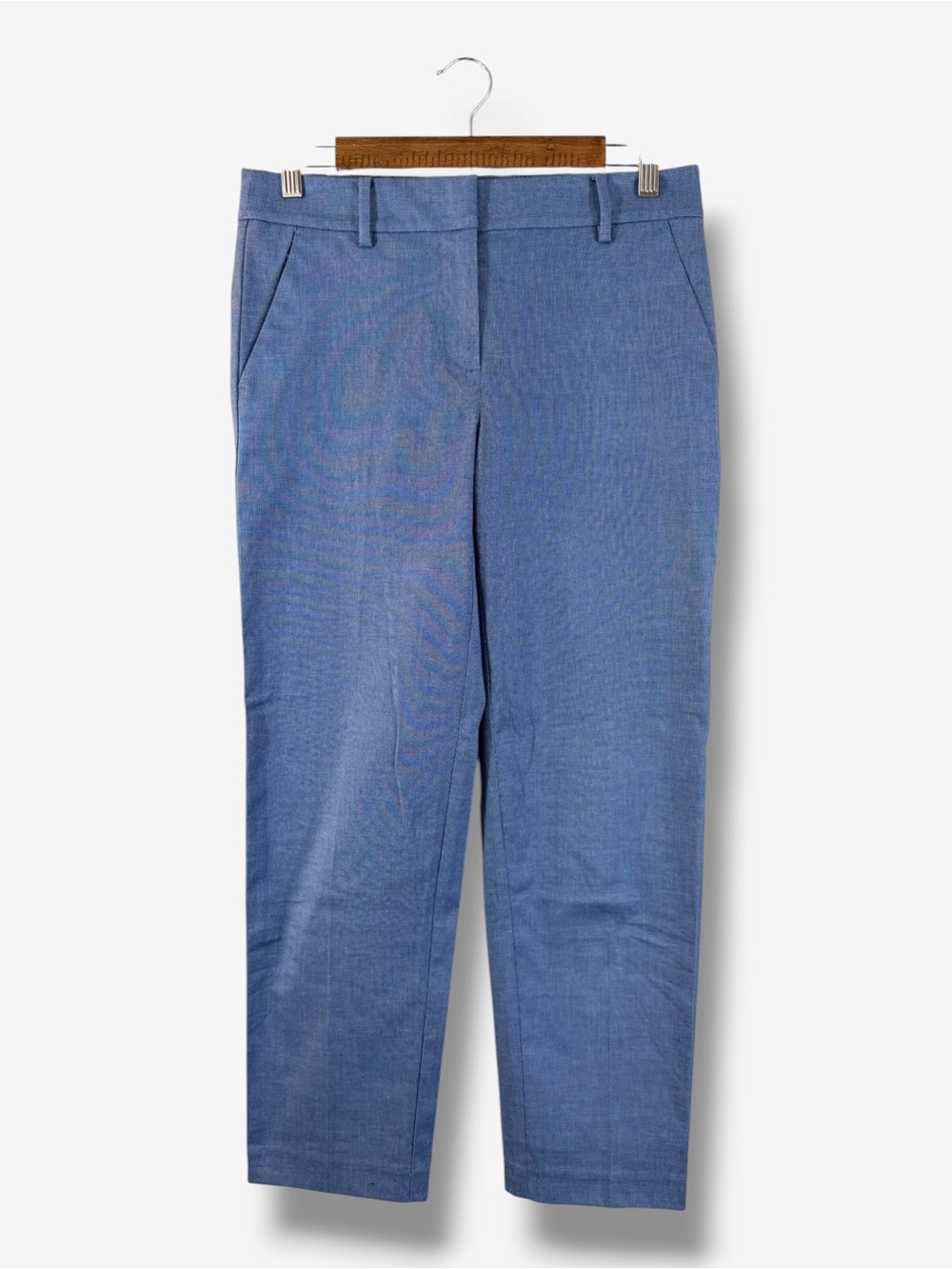 Loft Riviera Slim Ankle Chino Pants Size 0 Blue Preppy Casual Office Flat Front